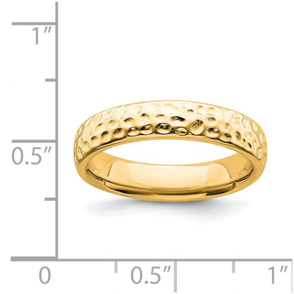 Sterlingsilber Stapelbar Expressions Vergoldet Ring