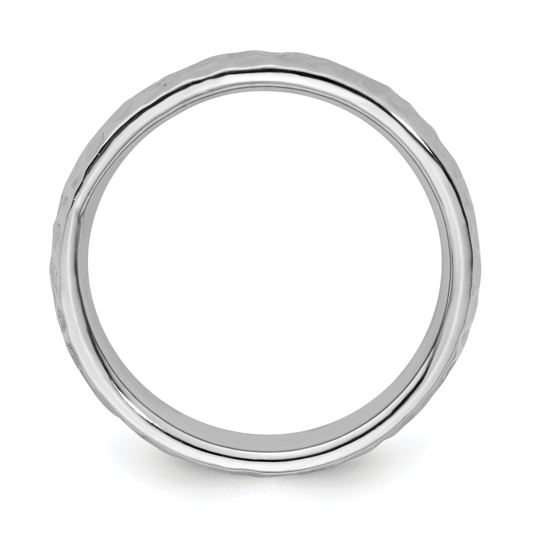 Sterlingsilber Stapelbar Expressions Rhodium Ring