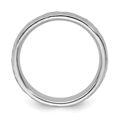 Sterlingsilber Stapelbar Expressions Rhodium Ring