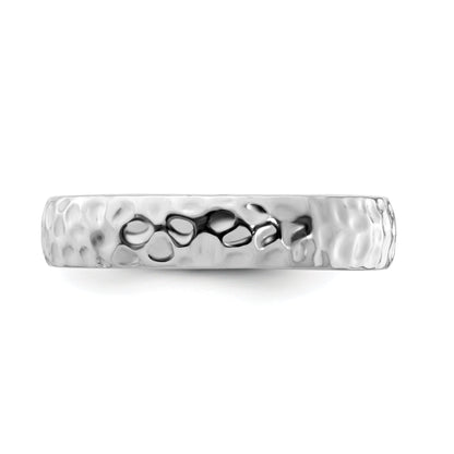 Sterlingsilber Stapelbar Expressions Rhodium Ring
