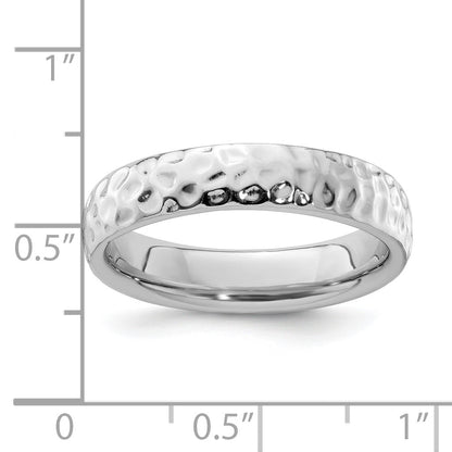 Sterlingsilber Stapelbar Expressions Rhodium Ring