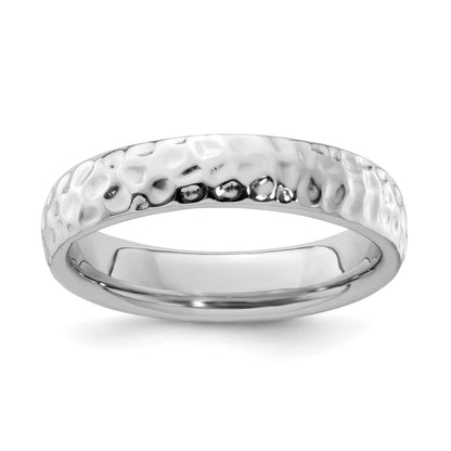 Sterlingsilber Stapelbar Expressions Rhodium Ring