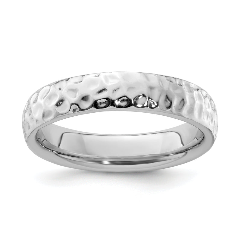 Sterlingsilber Stapelbar Expressions Rhodium Ring