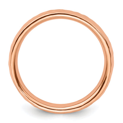 Sterlingsilber Stapelbar Expressions Rosa Beschichtet Ring
