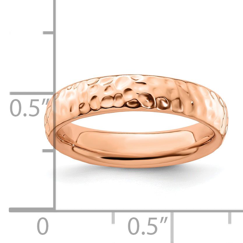 Sterlingsilber Stapelbar Expressions Rosa Beschichtet Ring