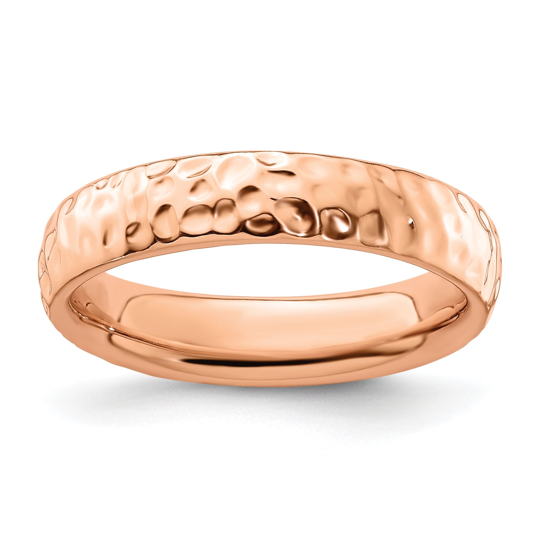 Sterlingsilber Stapelbar Expressions Rosa Beschichtet Ring