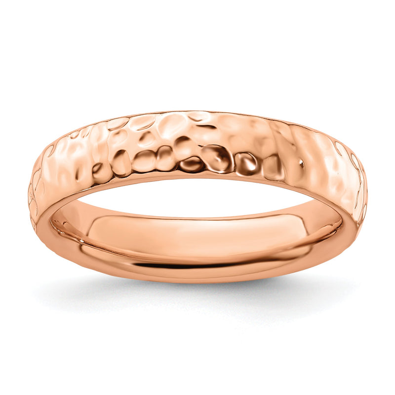 Sterlingsilber Stapelbar Expressions Rosa Beschichtet Ring