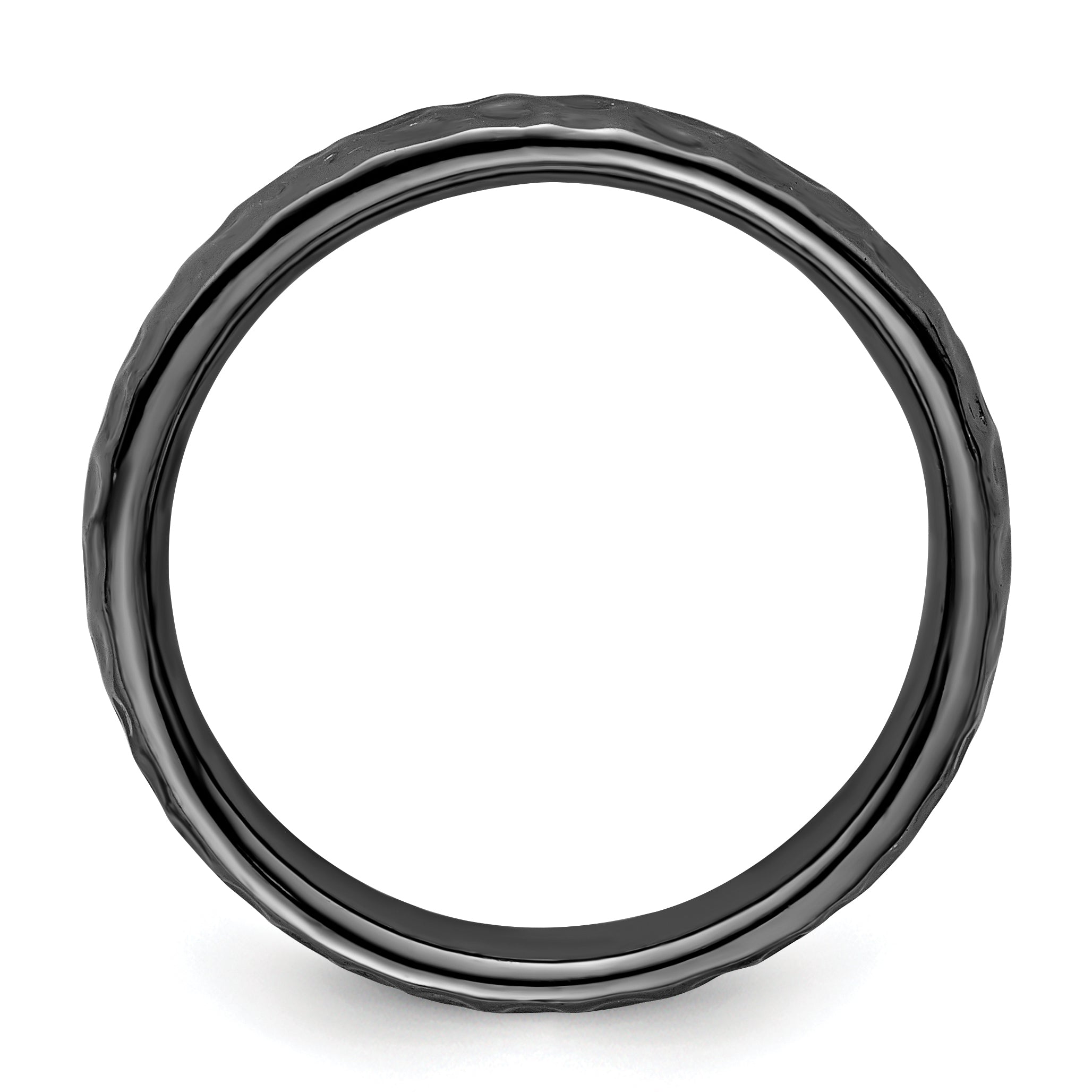 Sterlingsilber Stapelbar Expressions Schwarz Beschichtet Ring