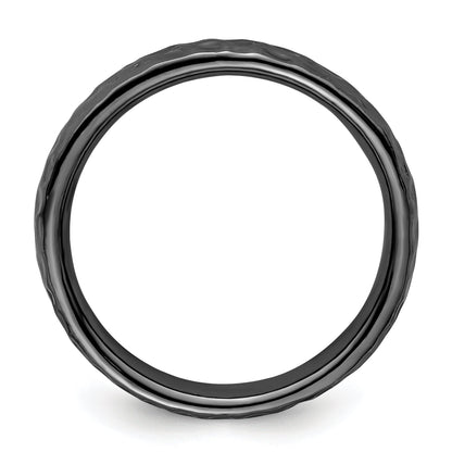 Sterlingsilber Stapelbar Expressions Schwarz Beschichtet Ring