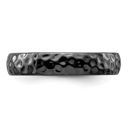 Sterlingsilber Stapelbar Expressions Schwarz Beschichtet Ring
