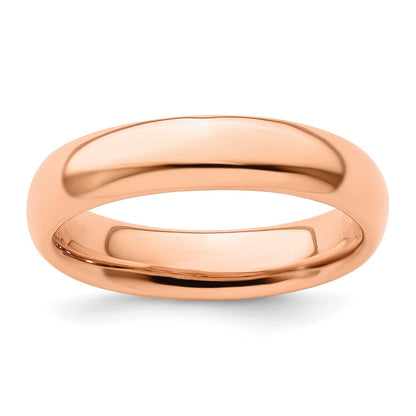 Sterlingsilber Stapelbar Expressions Rosa Beschichtet Poliert Ring