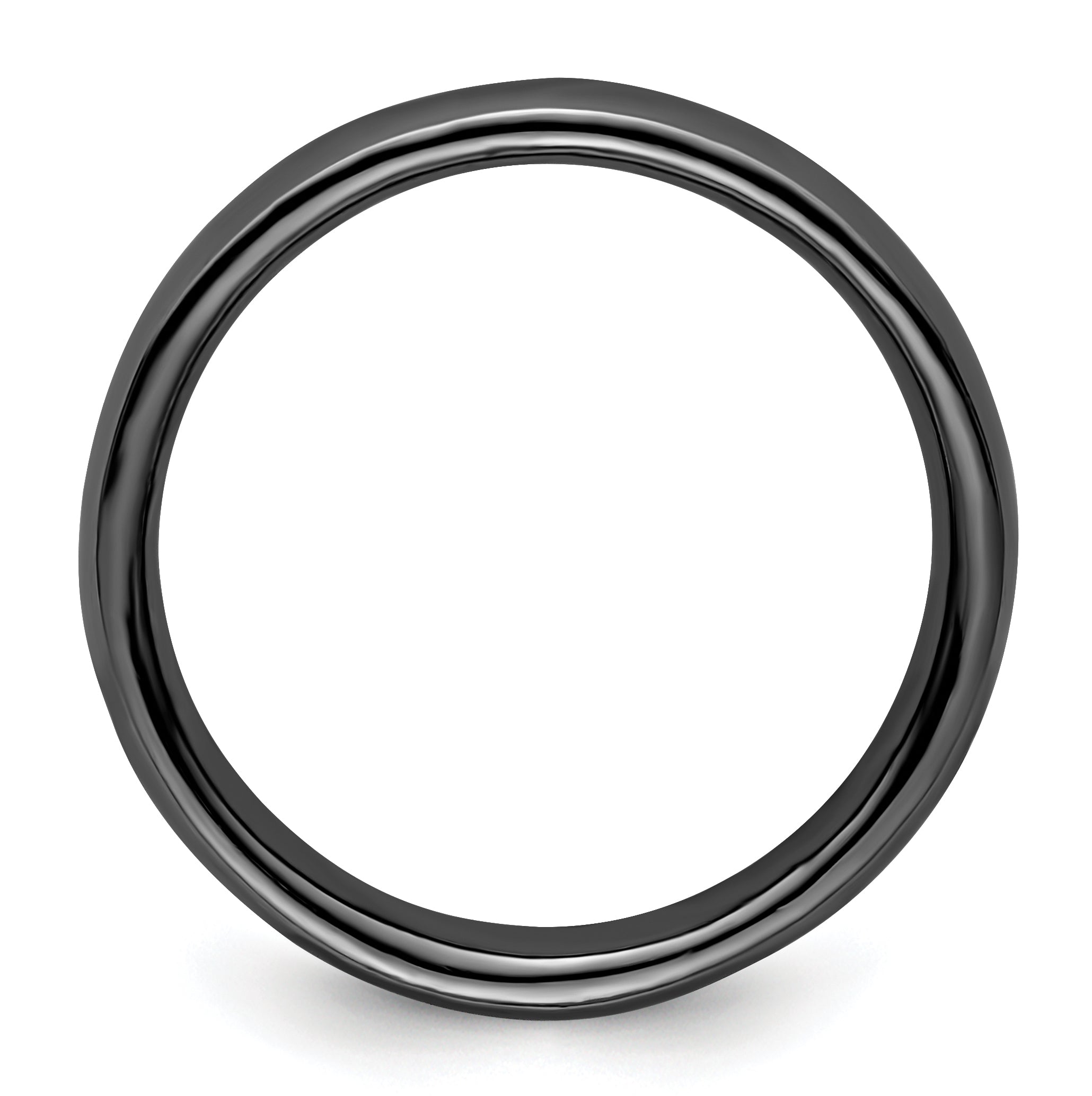 Sterlingsilber Stapelbar Expressions Schwarz Beschichtet Poliert Ring