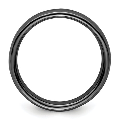 Sterlingsilber Stapelbar Expressions Schwarz Beschichtet Poliert Ring