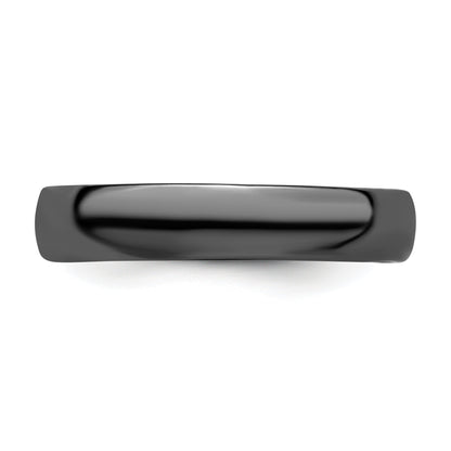 Sterlingsilber Stapelbar Expressions Schwarz Beschichtet Poliert Ring