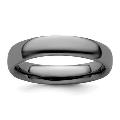 Sterlingsilber Stapelbar Expressions Schwarz Beschichtet Poliert Ring