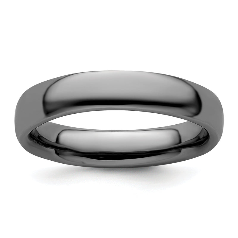 Sterlingsilber Stapelbar Expressions Schwarz Beschichtet Poliert Ring