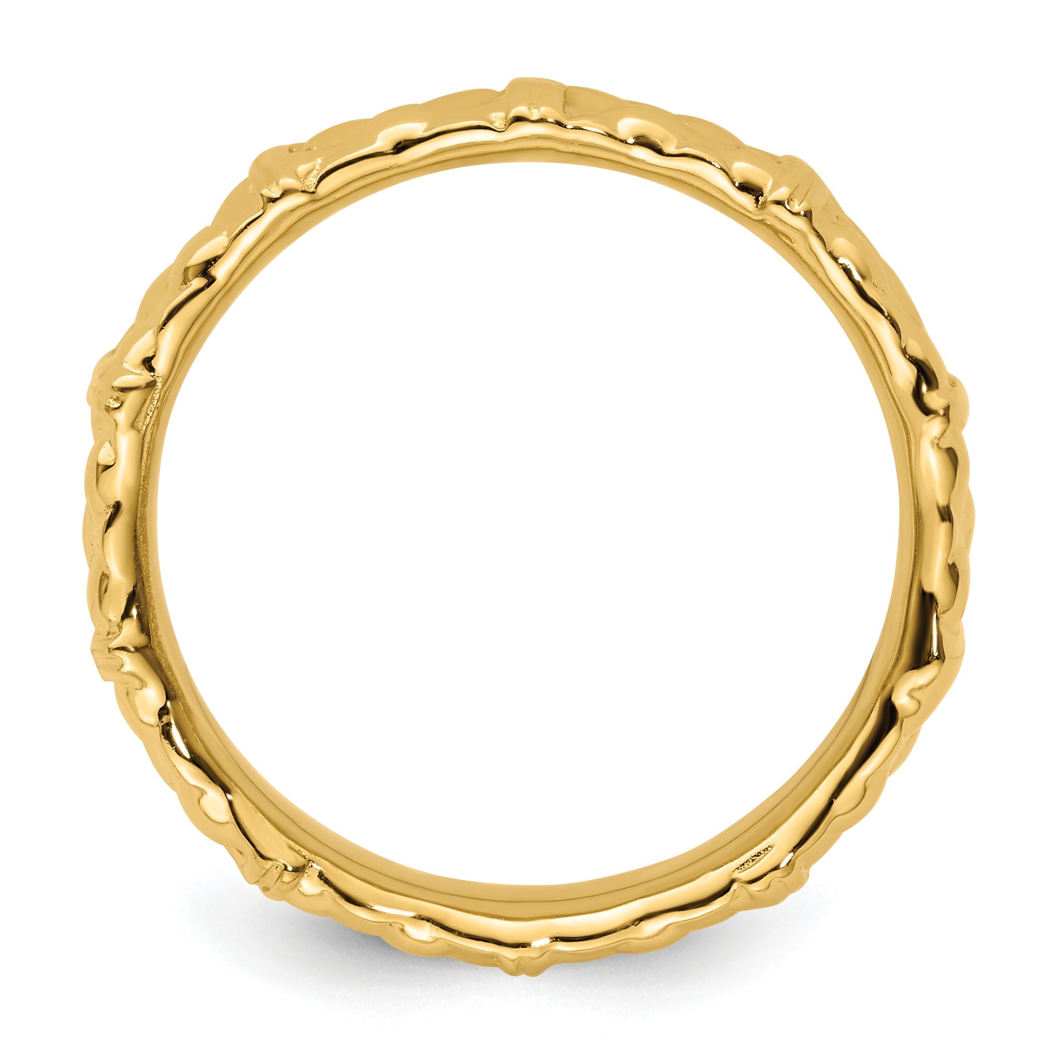 Sterlingsilber Stapelbar Expressions Vergoldet Ring