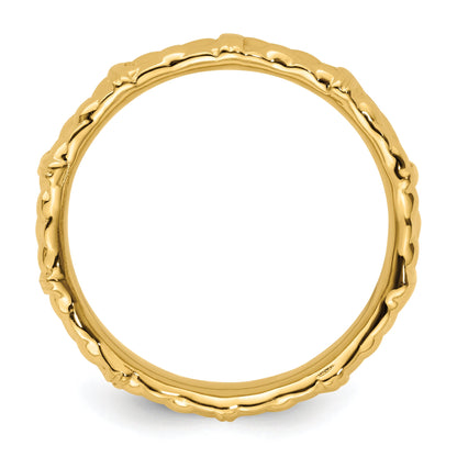 Sterlingsilber Stapelbar Expressions Vergoldet Ring