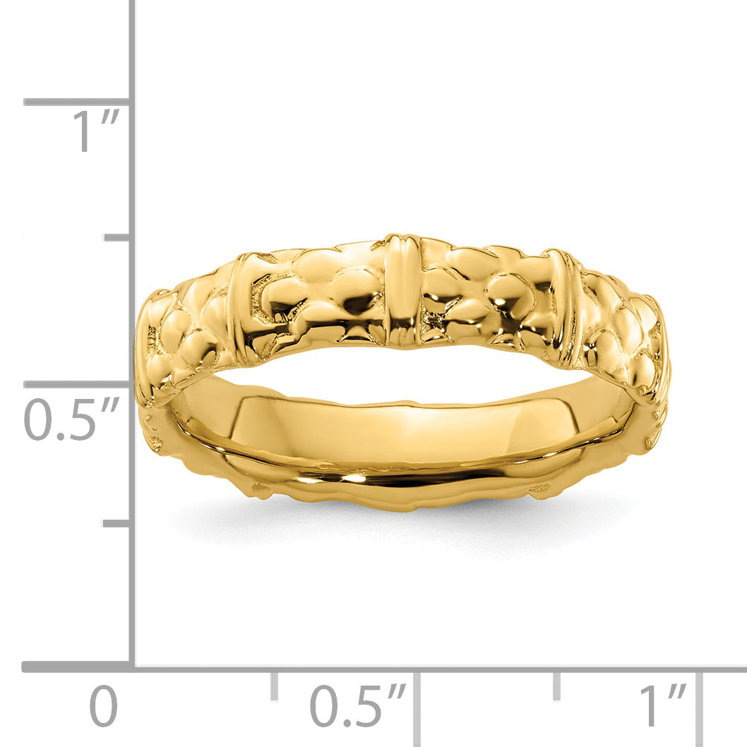 Sterlingsilber Stapelbar Expressions Vergoldet Ring