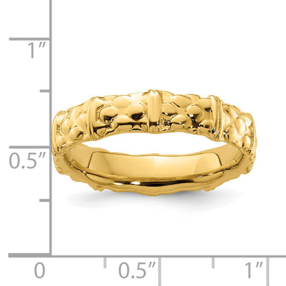 Sterlingsilber Stapelbar Expressions Vergoldet Ring