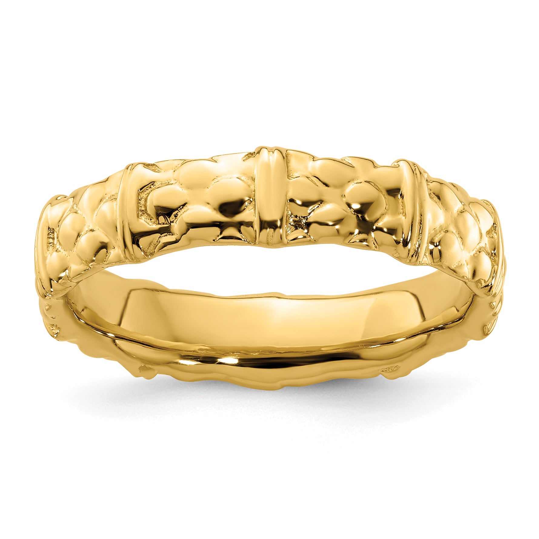 Sterlingsilber Stapelbar Expressions Vergoldet Ring