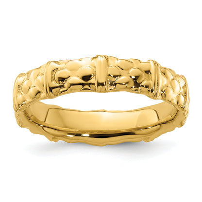 Sterlingsilber Stapelbar Expressions Vergoldet Ring