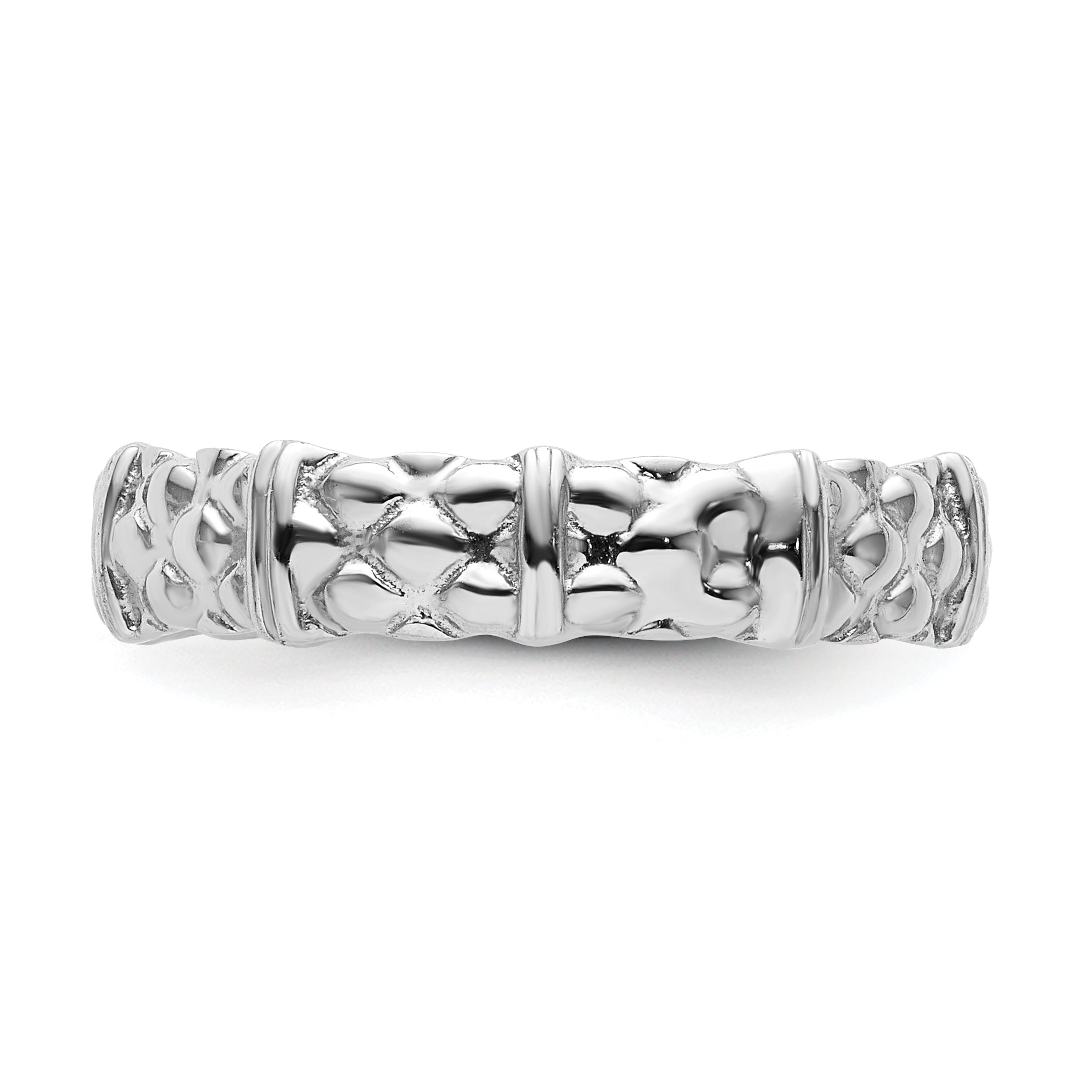 Sterlingsilber Stapelbar Expressions Rhodium Ring
