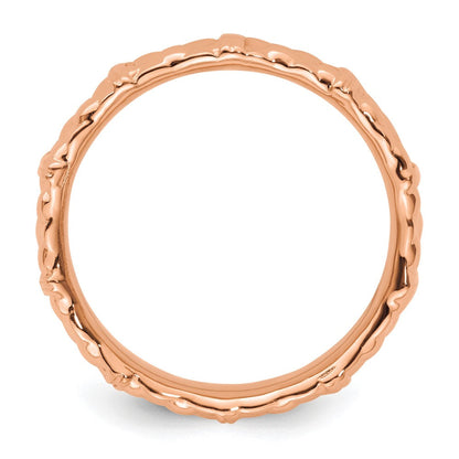 Sterlingsilber Stapelbar Expressions Rosa Beschichtet Ring