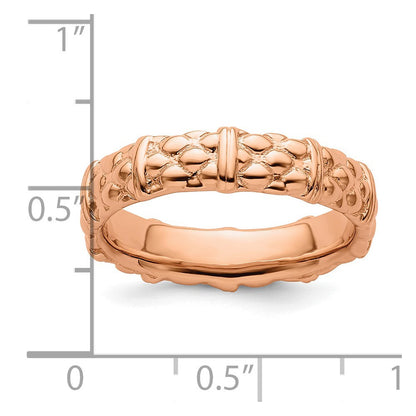 Sterlingsilber Stapelbar Expressions Rosa Beschichtet Ring