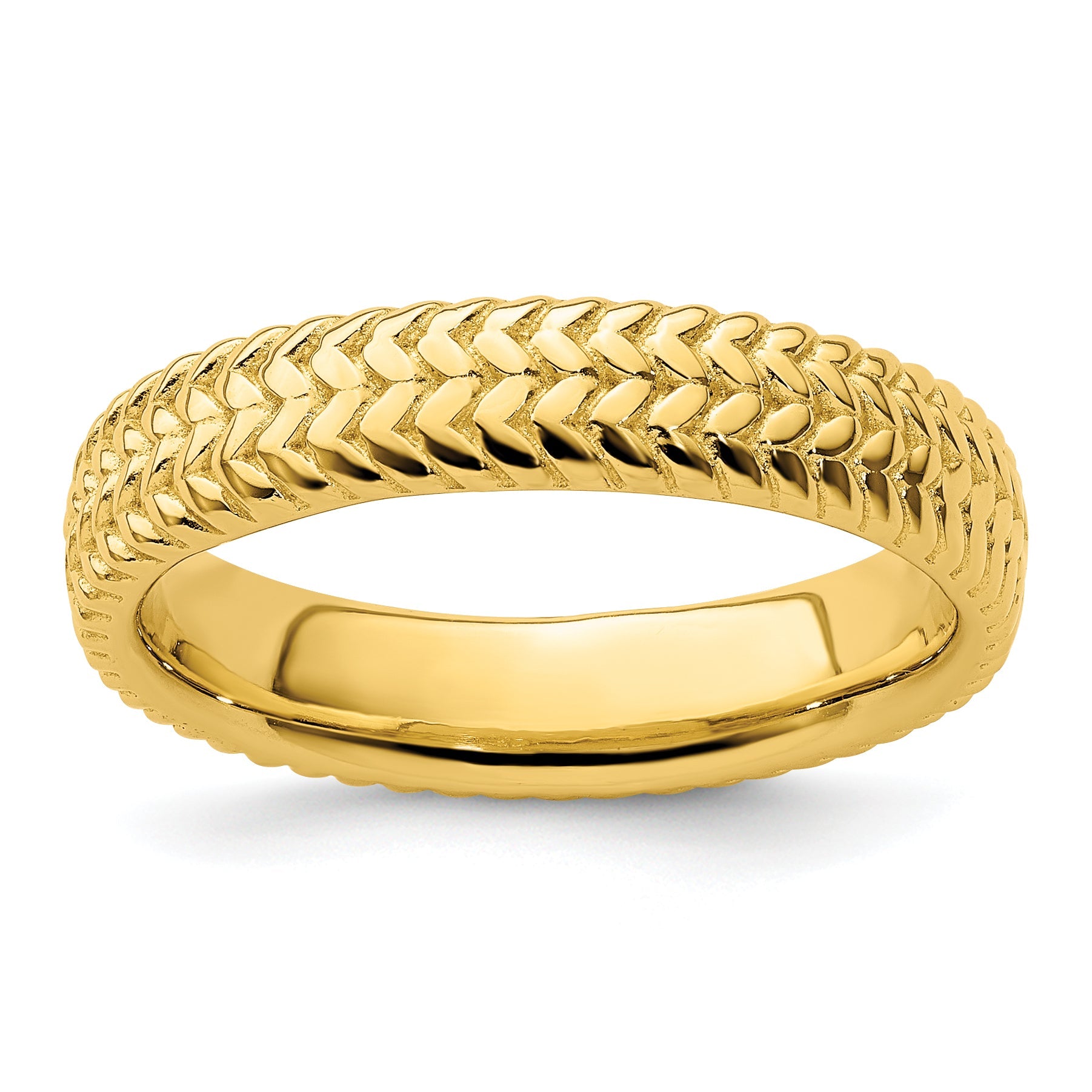 Sterlingsilber Stapelbar Expressions Vergoldet Ring