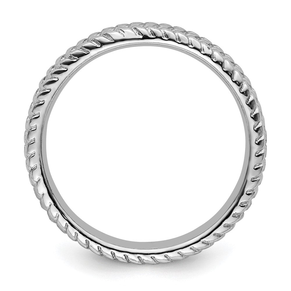 Sterlingsilber Stapelbar Expressions Rhodium Ring