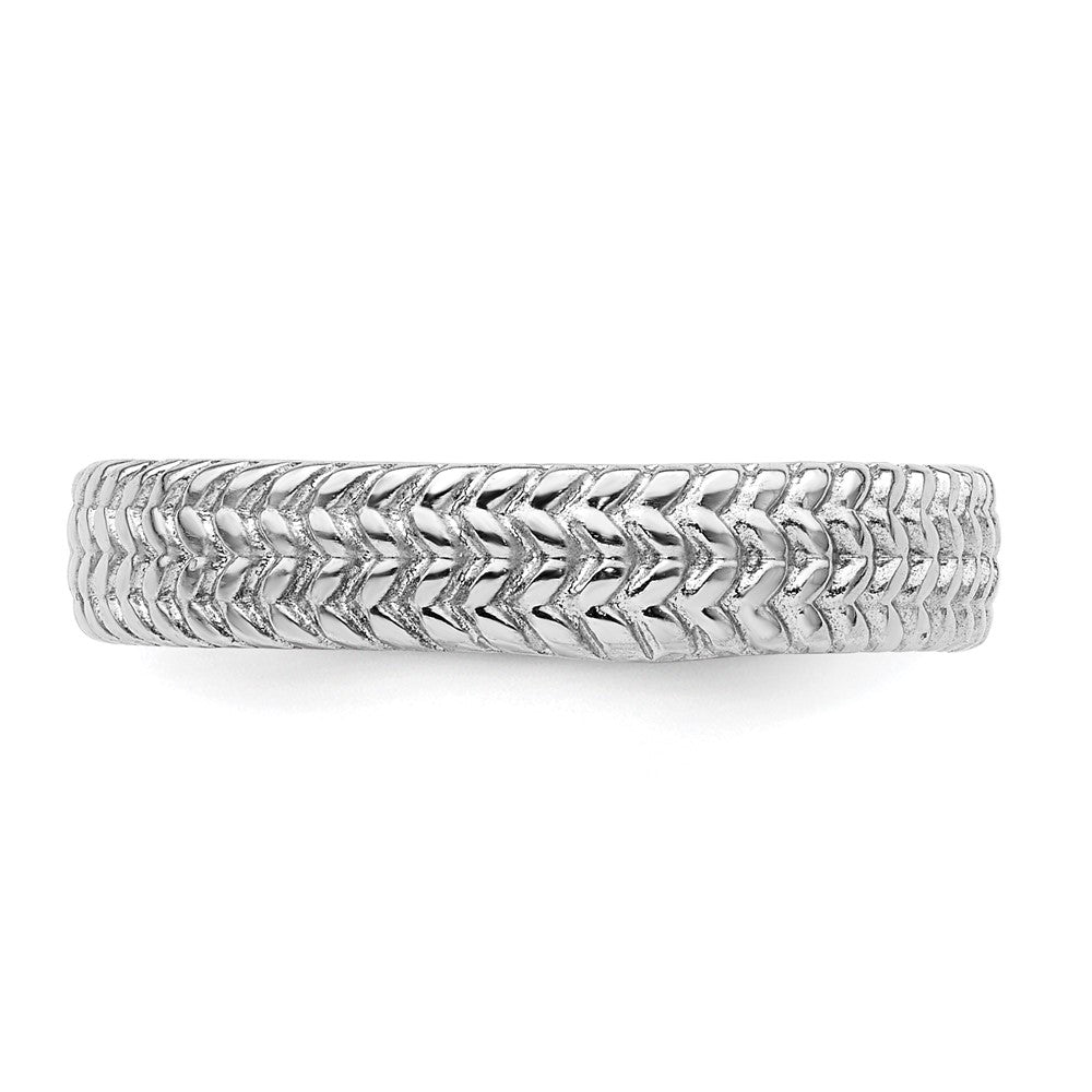 Sterlingsilber Stapelbar Expressions Rhodium Ring