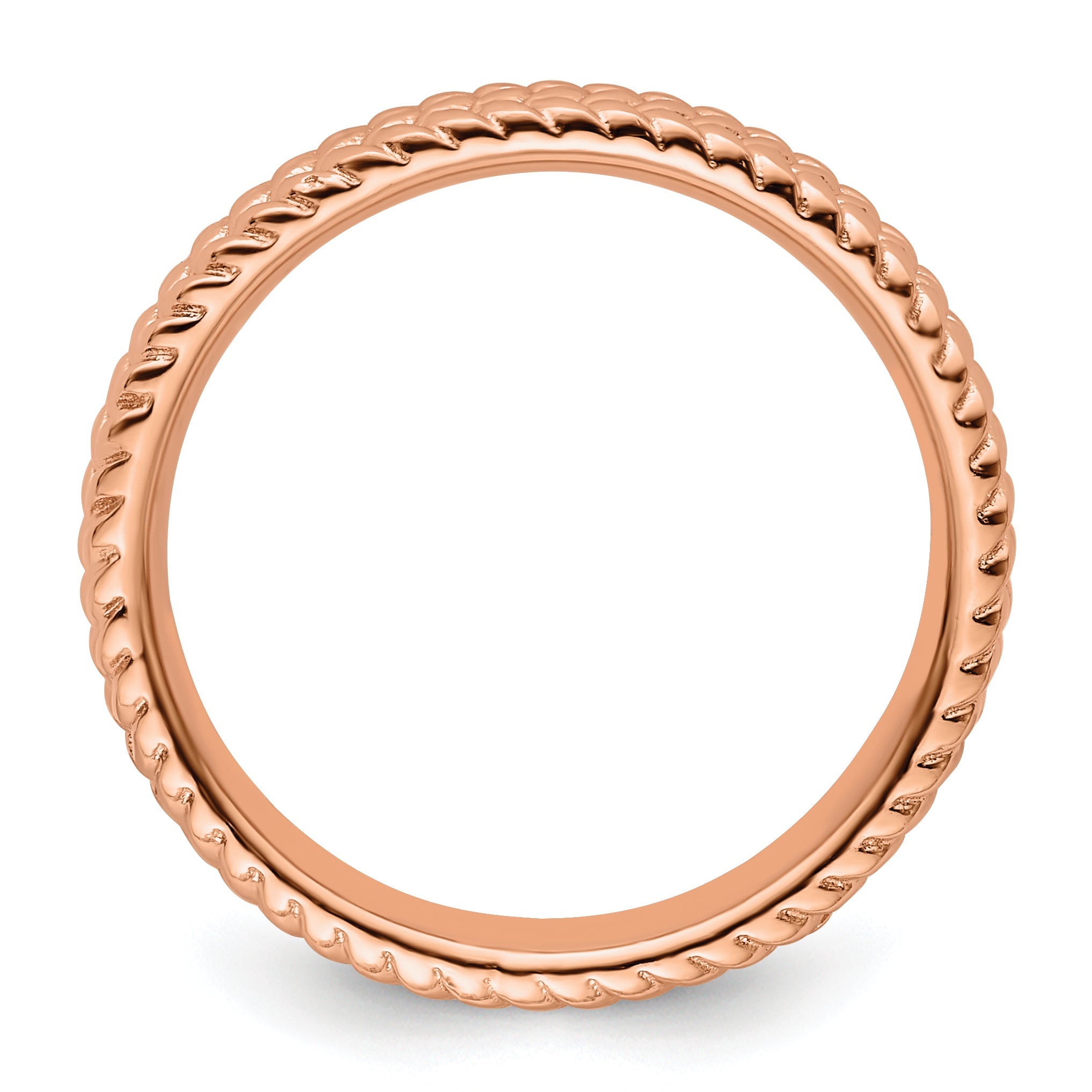 Sterlingsilber Stapelbar Expressions Rosa Beschichtet Ring