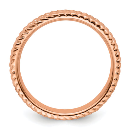 Sterlingsilber Stapelbar Expressions Rosa Beschichtet Ring
