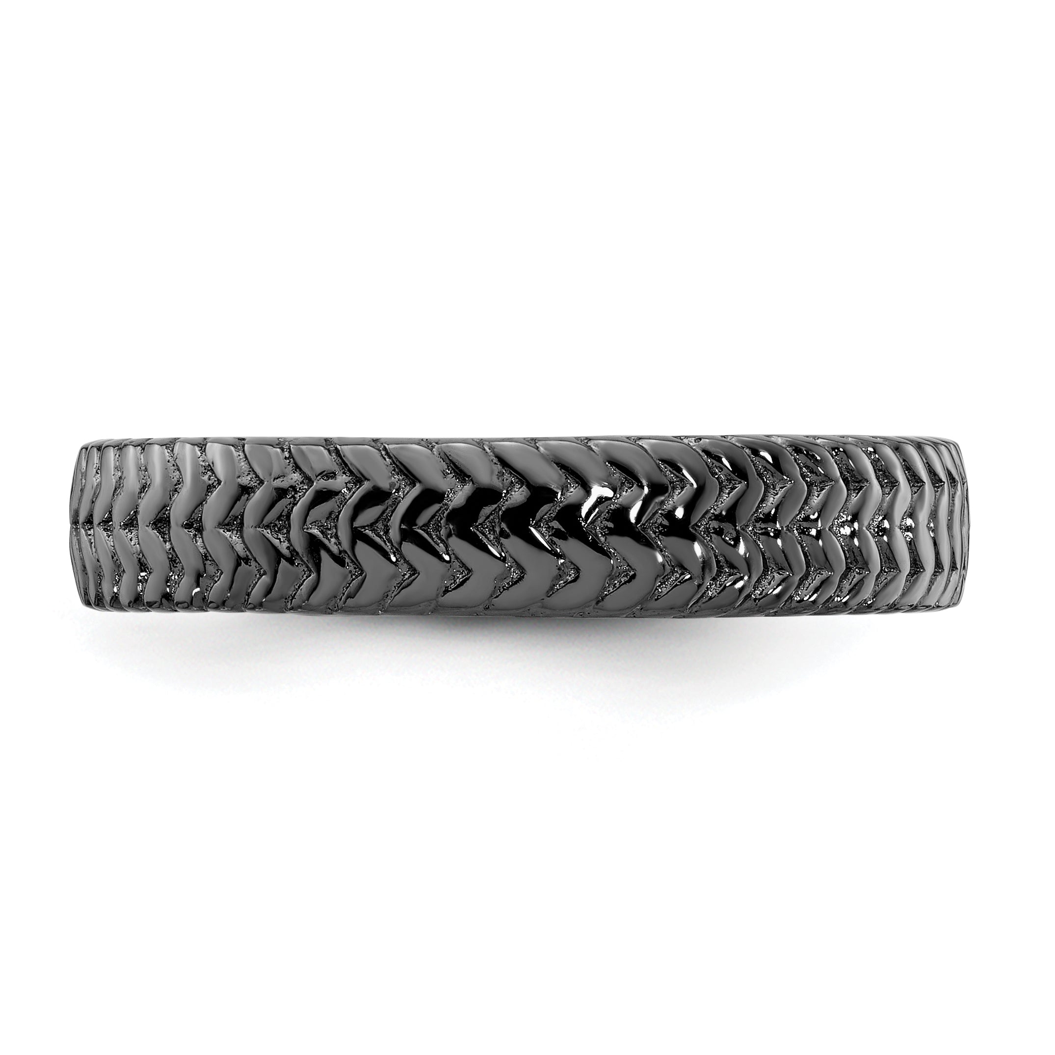 Sterlingsilber Stapelbar Expressions Schwarz Beschichtet Ring