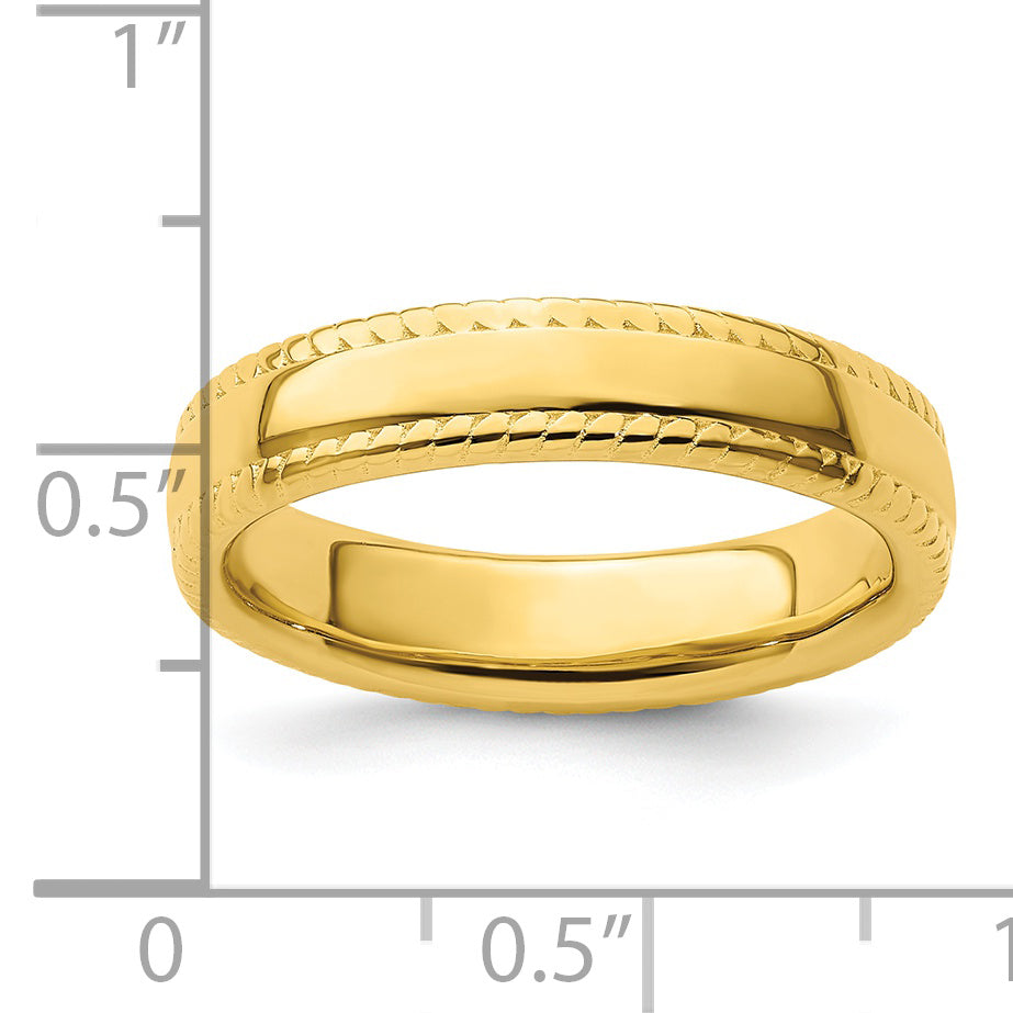 Sterlingsilber Stapelbar Expressions Vergoldet Ring