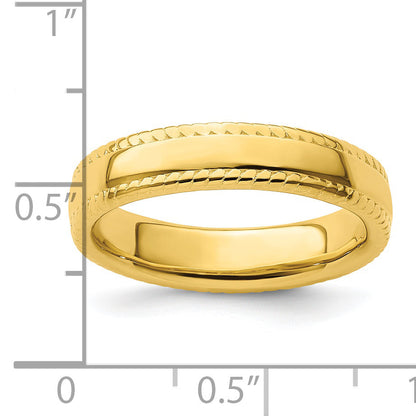Sterlingsilber Stapelbar Expressions Vergoldet Ring