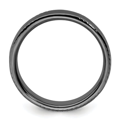 Sterlingsilber Stapelbar Expressions Schwarz Beschichtet Ring