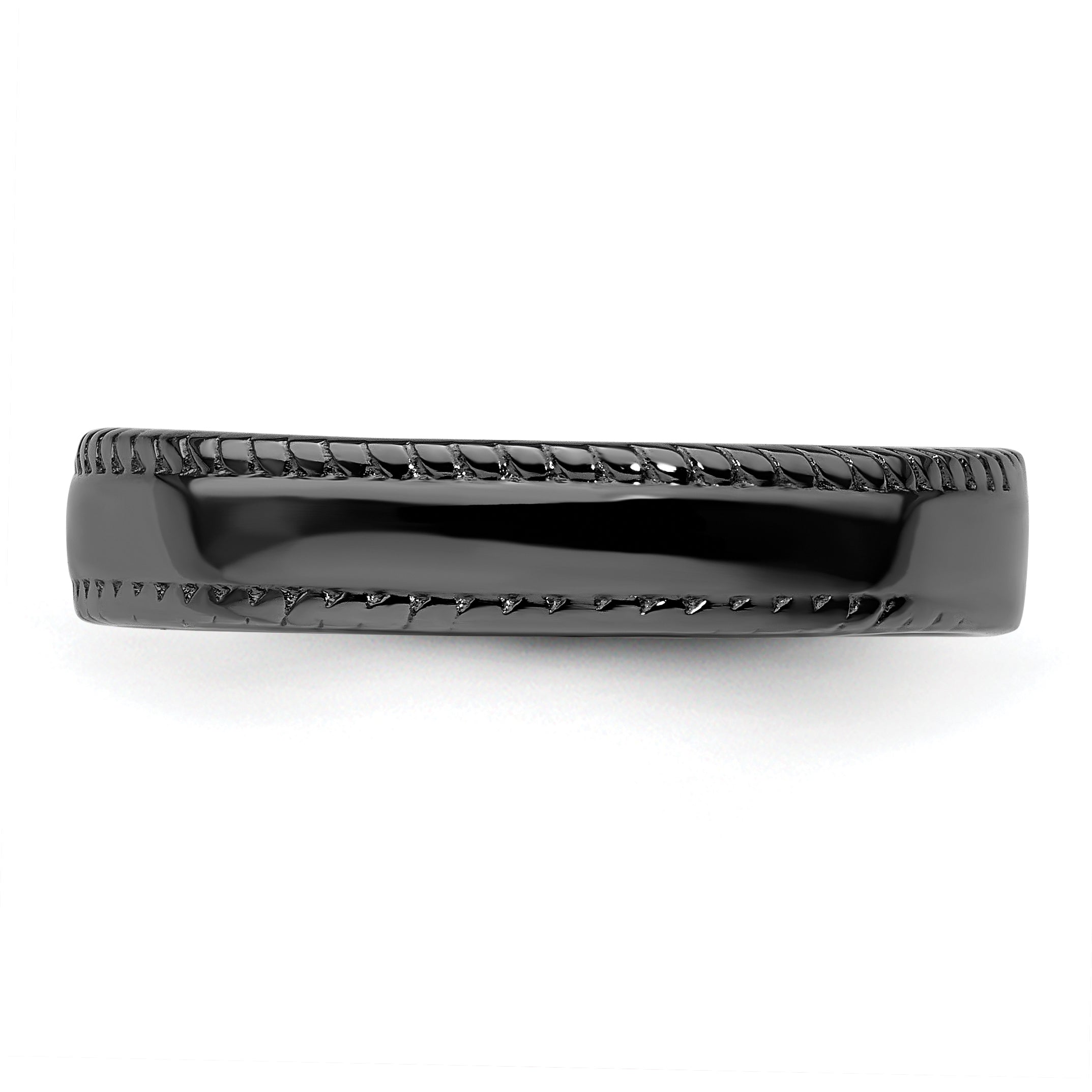 Sterlingsilber Stapelbar Expressions Schwarz Beschichtet Ring
