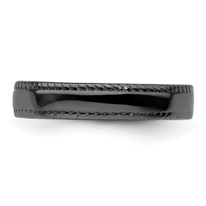 Sterlingsilber Stapelbar Expressions Schwarz Beschichtet Ring