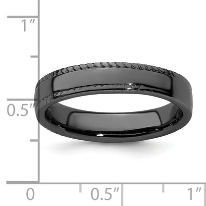 Sterlingsilber Stapelbar Expressions Schwarz Beschichtet Ring