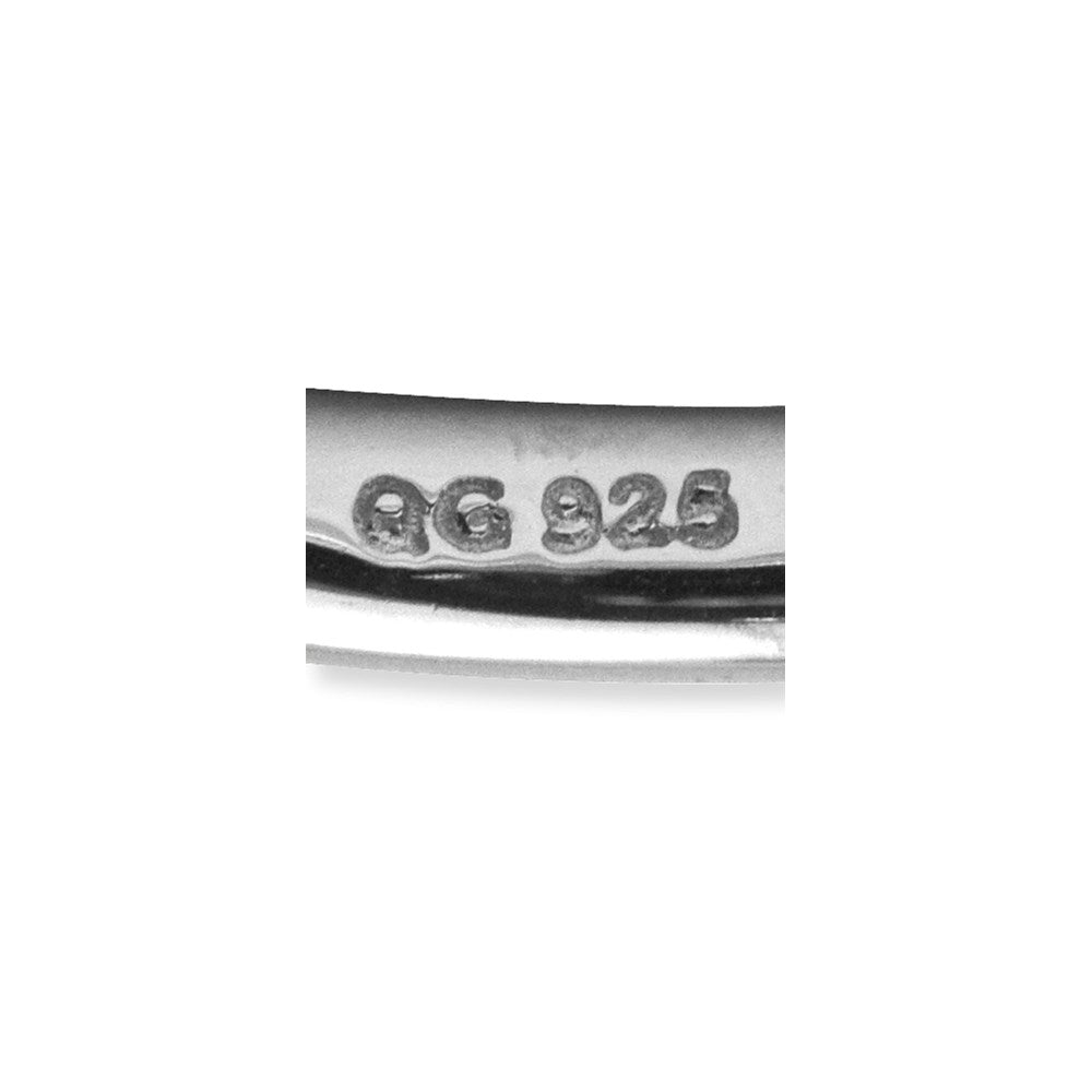 Sterlingsilber Stapelbar Expressions Rhodium Ring (size 7 Nur)