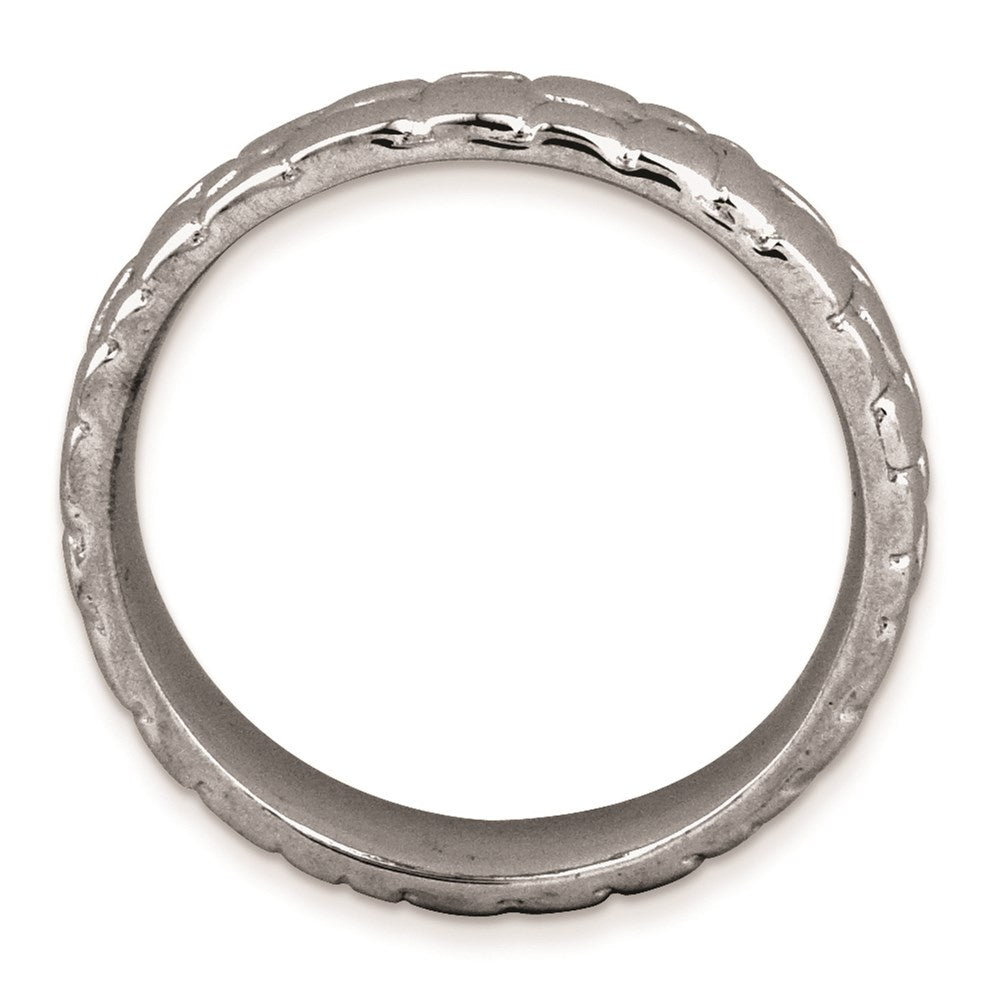 Sterlingsilber Stapelbar Expressions Schwarz Beschichtet Ring