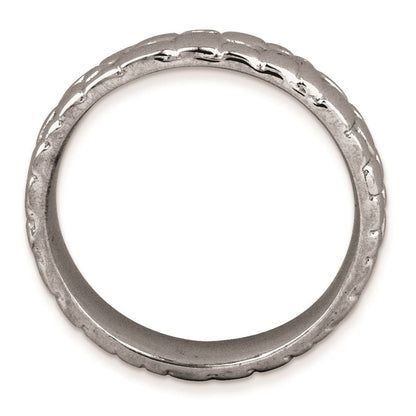 Sterlingsilber Stapelbar Expressions Schwarz Beschichtet Ring