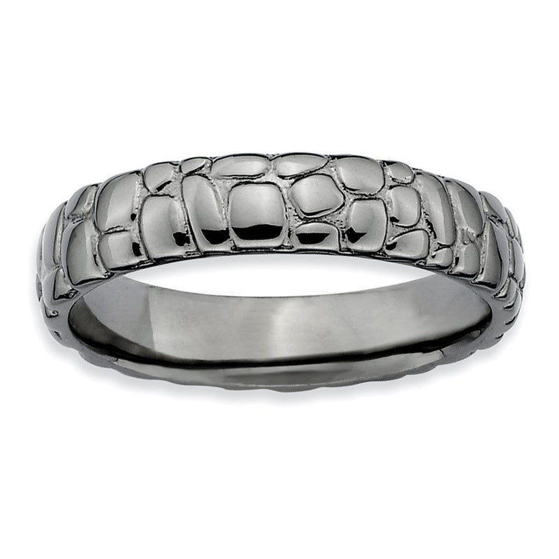 Sterlingsilber Stapelbar Expressions Schwarz Beschichtet Ring