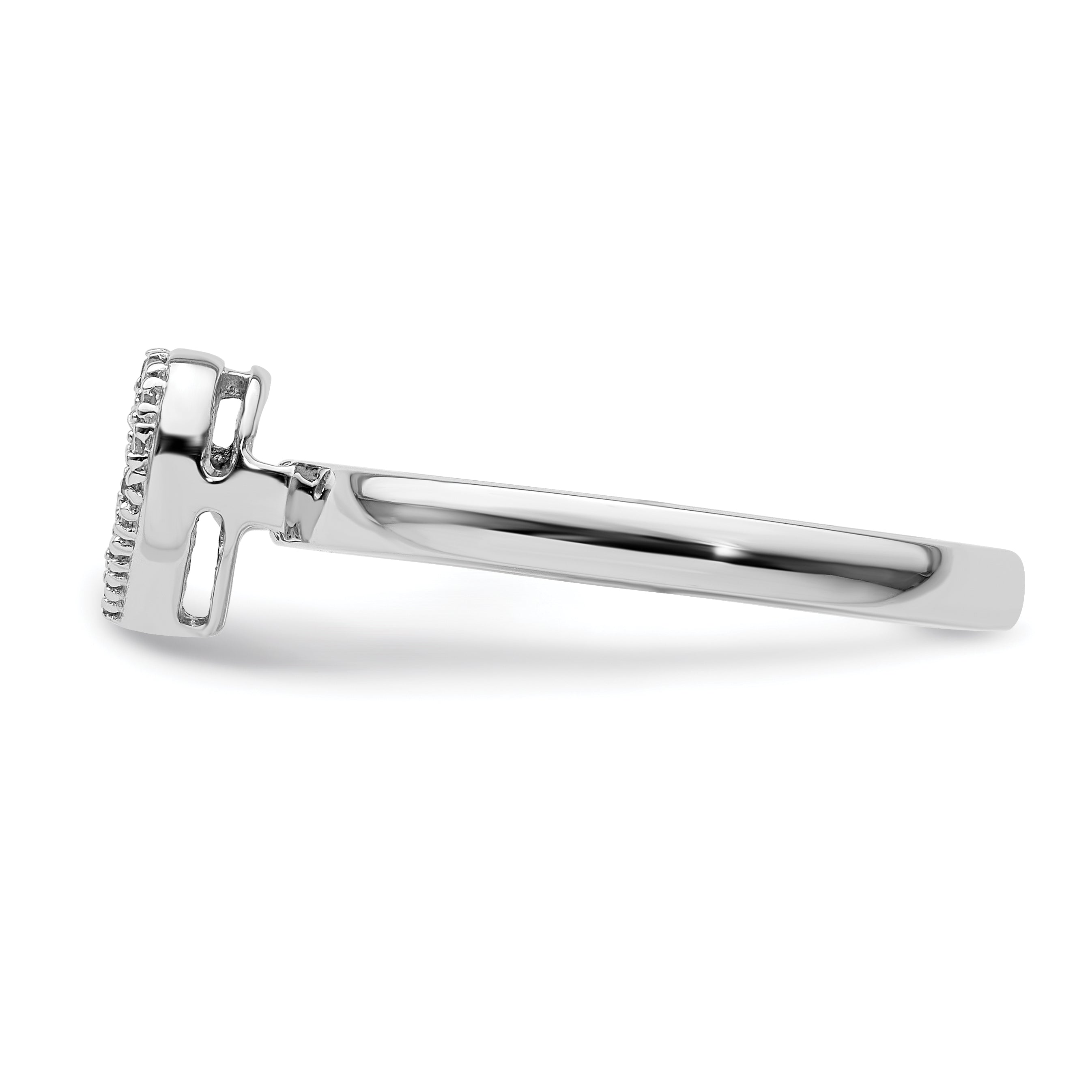 Sterlingsilber Stapelbar Expressions Herz Diamant Ring