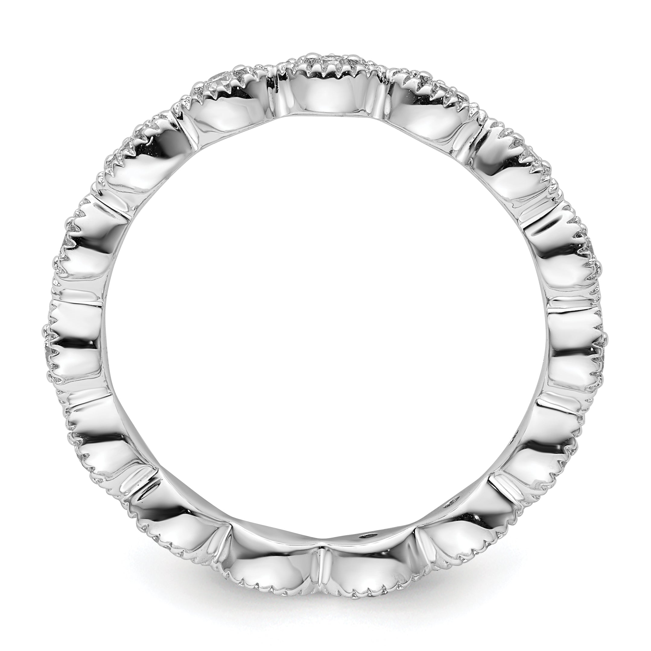 Sterlingsilber Stapelbar Expressions Diamant Ring