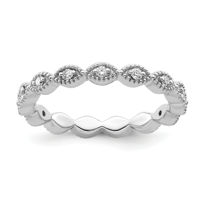 Sterlingsilber Stapelbar Expressions Diamant Ring