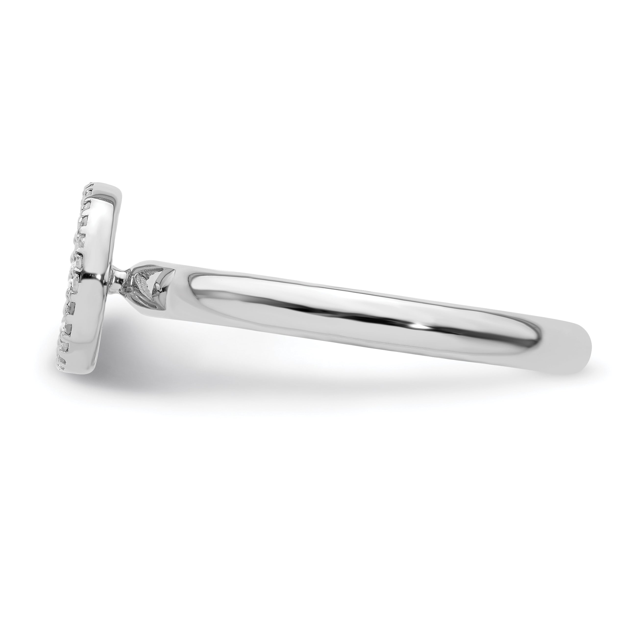Sterlingsilber Stapelbar Expressions Frieden Symbol Diamant Ring