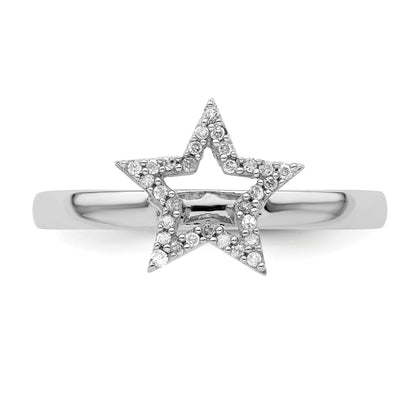 Sterlingsilber Stapelbar Expressions Stern Diamant Ring